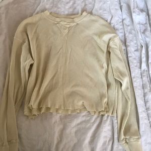 BRANDY MELVILLE YELLOW THERMAL TOP